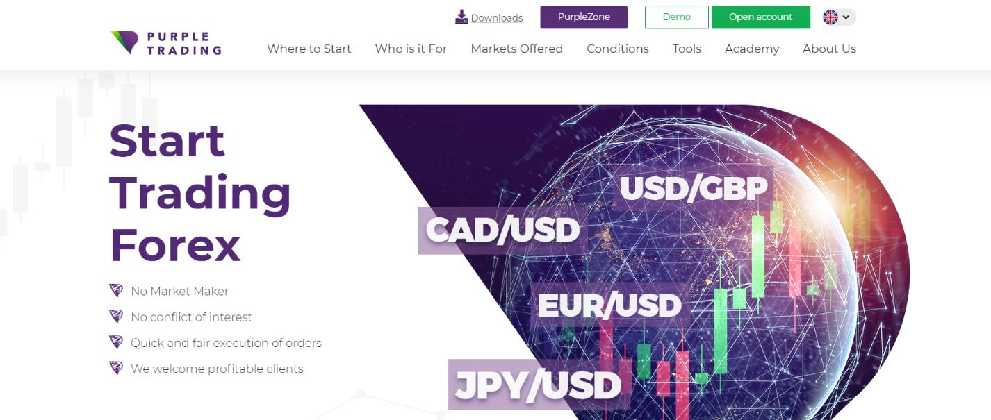 обзор брокера purple trading