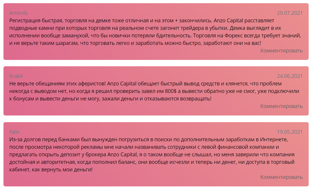 anzo capital отзывы и мнения трейдеров