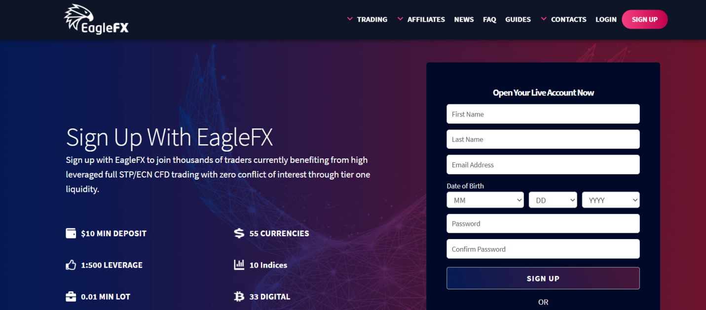 сайт компании eaglefx