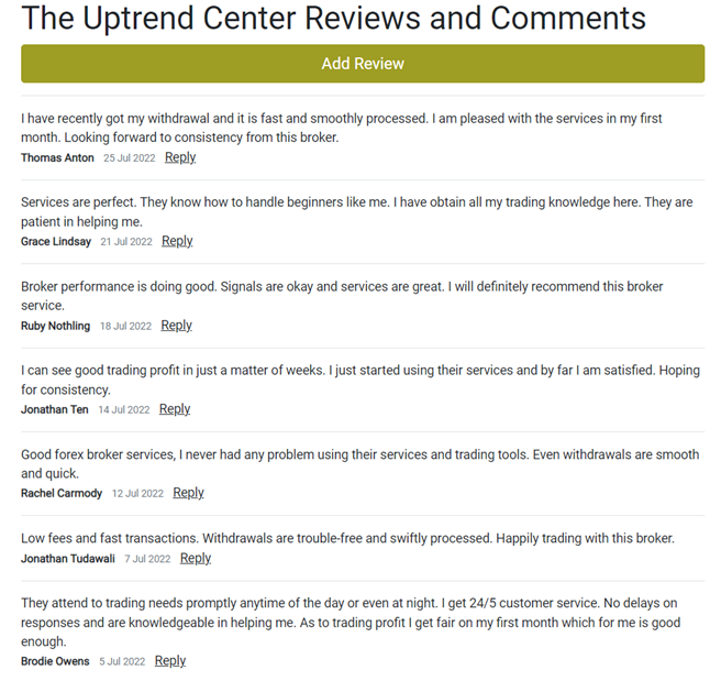 Отзывы о UptrendCenter