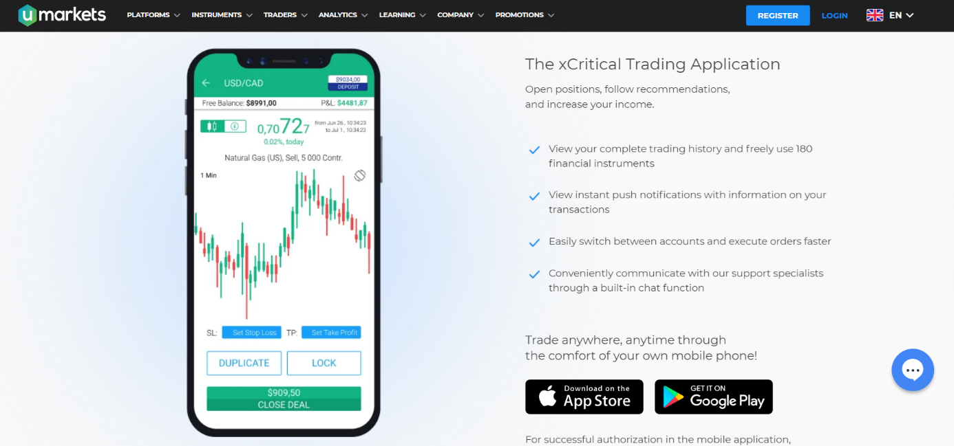 xCritical Trading Terminal